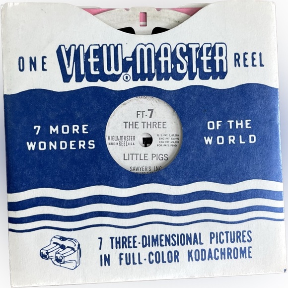 🎈2/$30 - VIEW-MASTER Reel FT-7 “The Three Little Pigs” 1946. - Picture 2 of 6